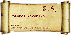 Patonai Veronika névjegykártya