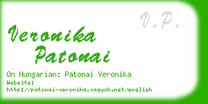 veronika patonai business card